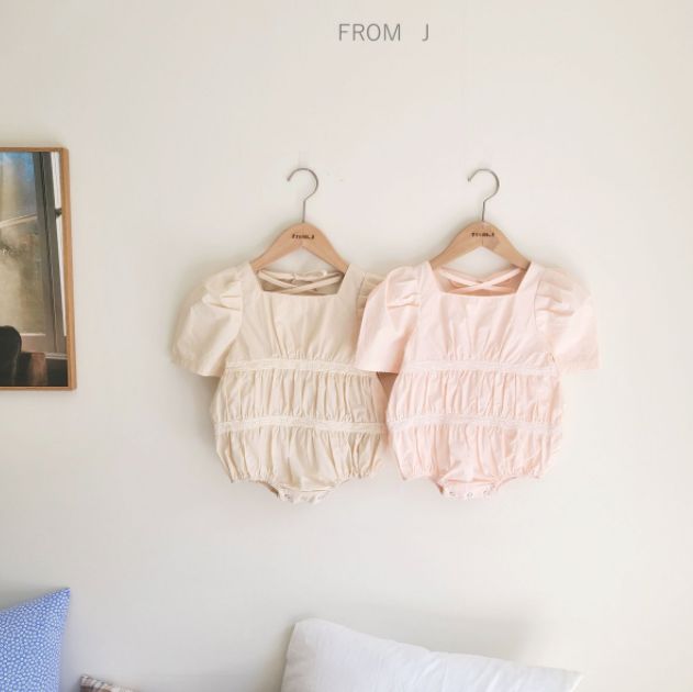 FROM J - Korean Children Fashion - #Kfashion4kids - Square Puff Bodysuit