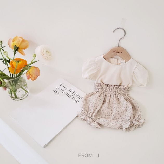 FROM J - Korean Children Fashion - #Kfashion4kids - Blueberry Flower Top Bottom Set - 11