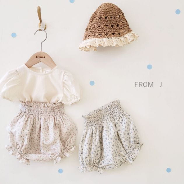 FROM J - Korean Children Fashion - #Kfashion4kids - Blueberry Flower Top Bottom Set - 12