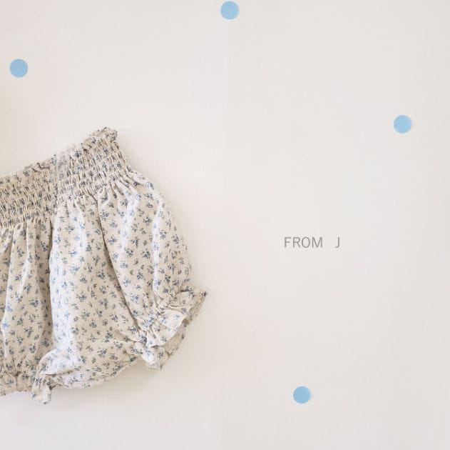 FROM J - Korean Children Fashion - #Kfashion4kids - Blueberry Flower Top Bottom Set - 6