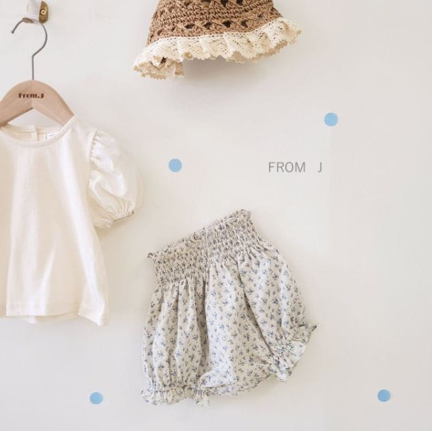 FROM J - Korean Children Fashion - #Kfashion4kids - Blueberry Flower Top Bottom Set - 7