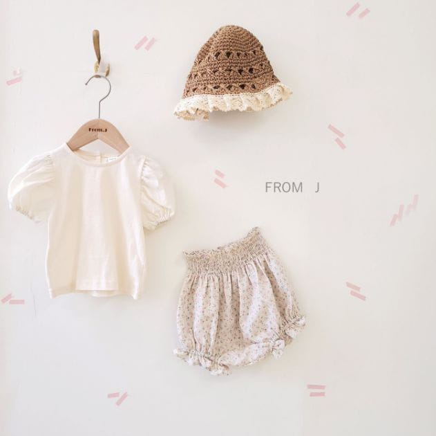 FROM J - Korean Children Fashion - #Kfashion4kids - Blueberry Flower Top Bottom Set - 9