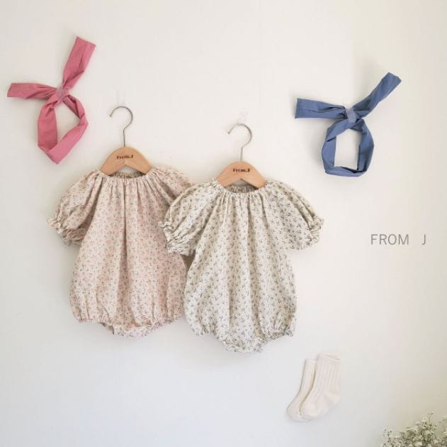 FROM J - Korean Children Fashion - #Kfashion4kids - Blueberry Flower Bodysuit - 12