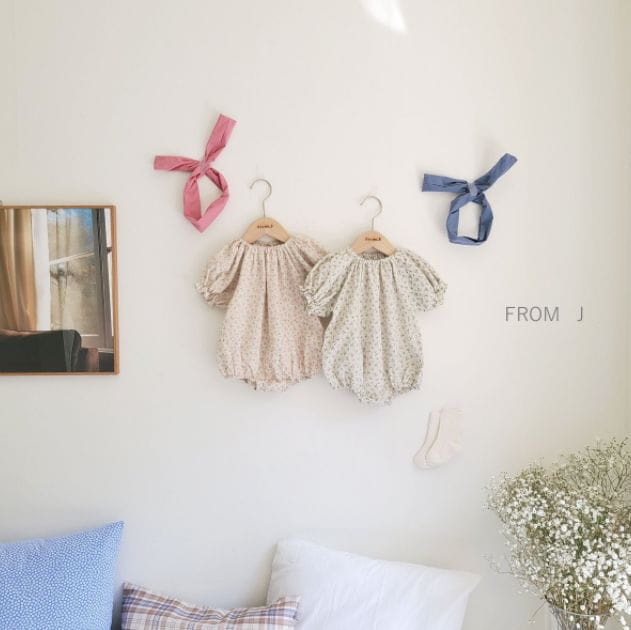 FROM J - Korean Children Fashion - #Kfashion4kids - Blueberry Flower Bodysuit - 2