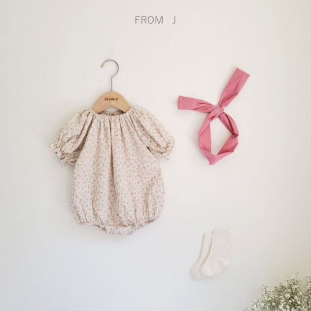 FROM J - Korean Children Fashion - #Kfashion4kids - Blueberry Flower Bodysuit - 6