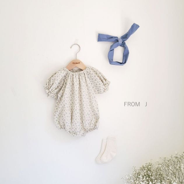 FROM J - Korean Children Fashion - #Kfashion4kids - Blueberry Flower Bodysuit - 9