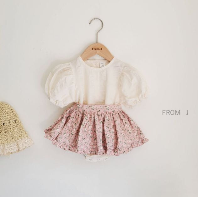 FROM J - Korean Children Fashion - #Kfashion4kids - Hey Apron Bodysuit - 5