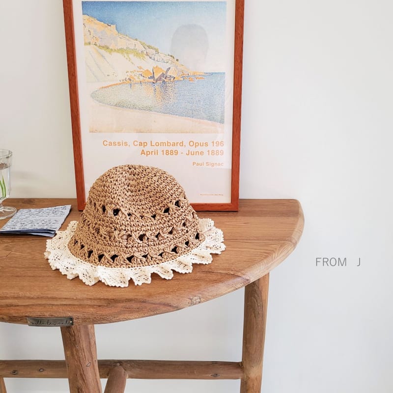 FROM J - Korean Children Fashion - #Kfashion4kids - Lace Coco Straw Hat