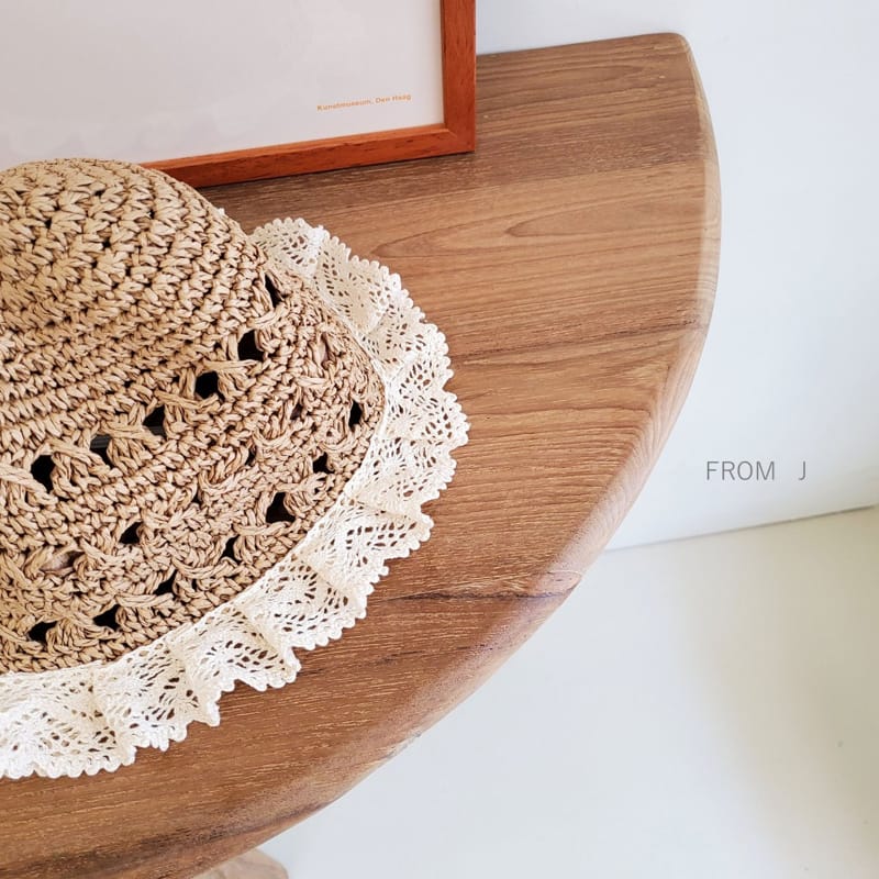 FROM J - Korean Children Fashion - #Kfashion4kids - Lace Coco Straw Hat - 2