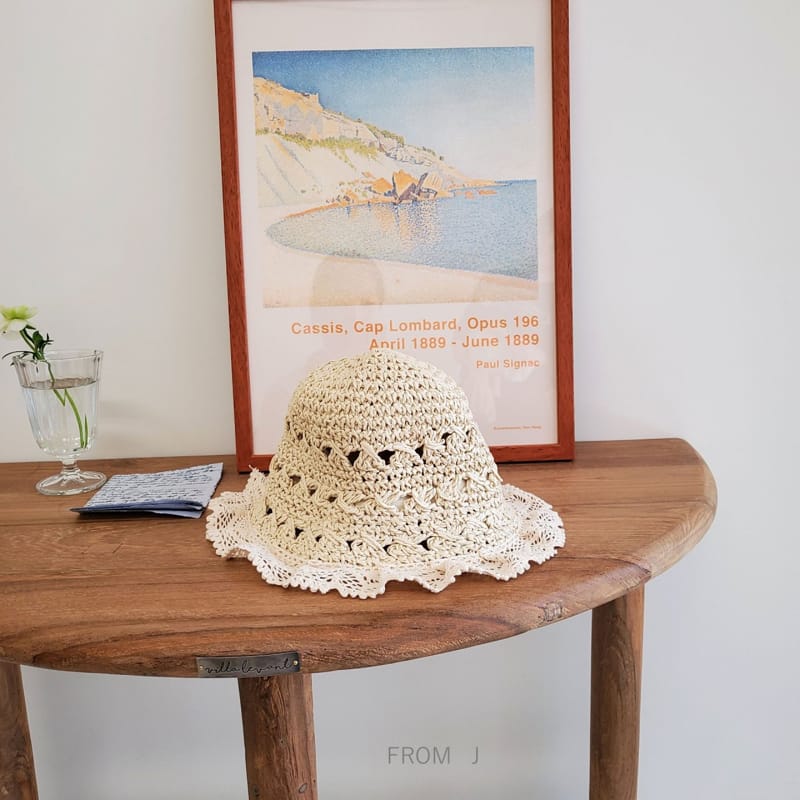 FROM J - Korean Children Fashion - #Kfashion4kids - Lace Coco Straw Hat - 4