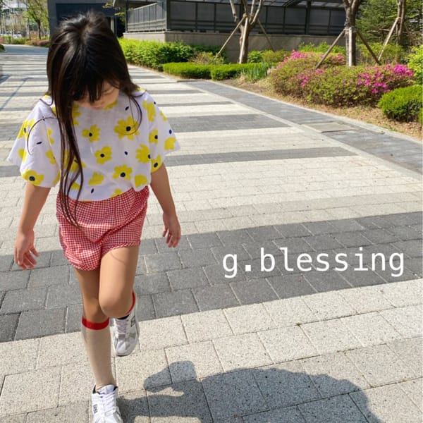 G BLESSING - Korean Children Fashion - #Kfashion4kids - Flower Tee