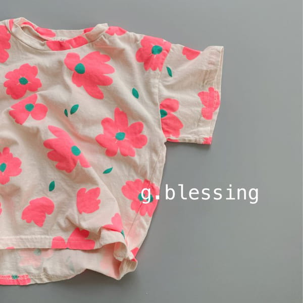 G BLESSING - Korean Children Fashion - #Kfashion4kids - Flower Tee - 3
