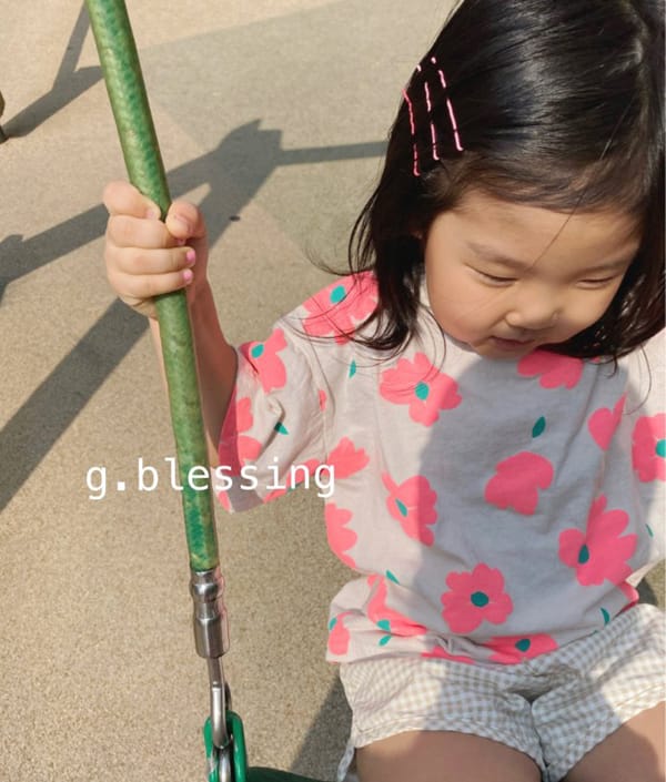 G BLESSING - Korean Children Fashion - #Kfashion4kids - Flower Tee - 9