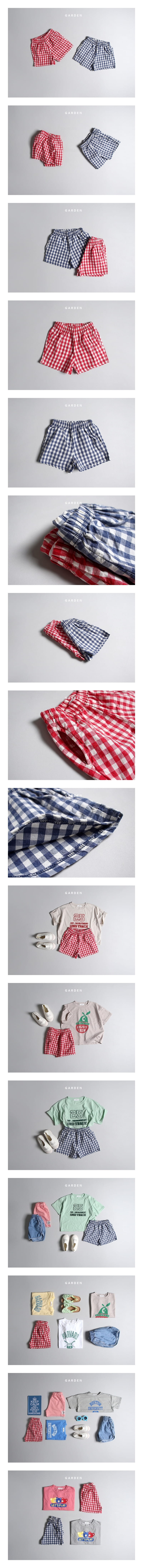 GARDEN - Korean Children Fashion - #Kfashion4kids - Check Shorts