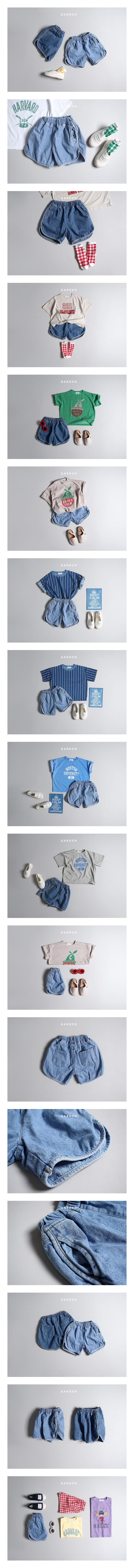 GARDEN - Korean Children Fashion - #Kfashion4kids - Denim Shorts