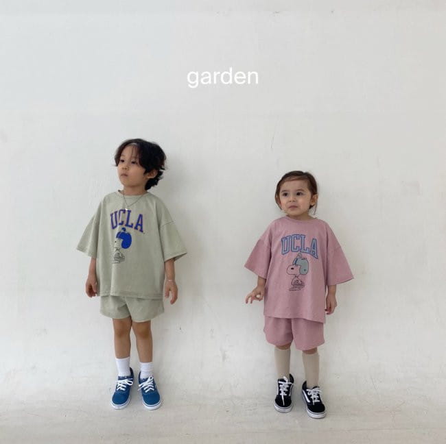 GARDEN - Korean Children Fashion - #Kfashion4kids - Snoopy Top Bottom Set - 10