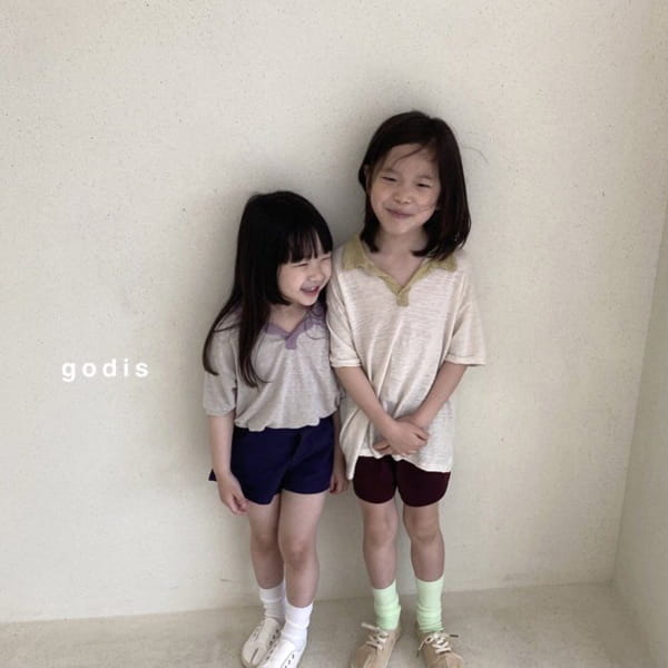 GODIS - Korean Children Fashion - #Kfashion4kids - Linen Collar Tee - 10