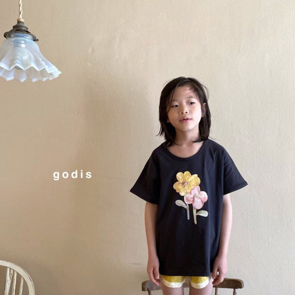 GODIS - Korean Children Fashion - #Kfashion4kids - Flower Tee