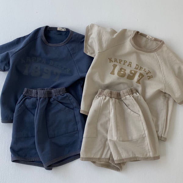 GO;U - Korean Children Fashion - #Kfashion4kids - 1987 Top Bottom Set