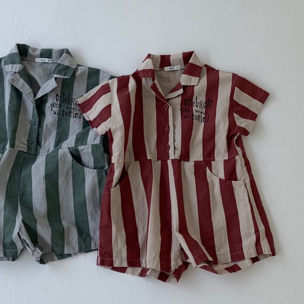 GO;U - Korean Children Fashion - #Kfashion4kids - Retro Jumpsuit 