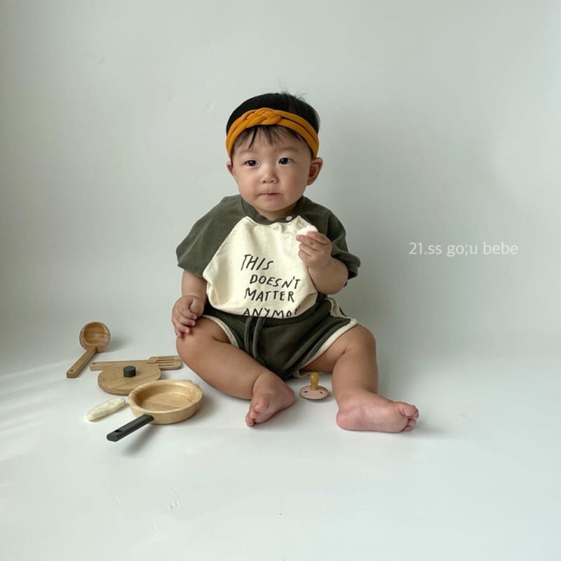 GO;U - Korean Children Fashion - #Kfashion4kids - You and Me Top Bottom Set - 12