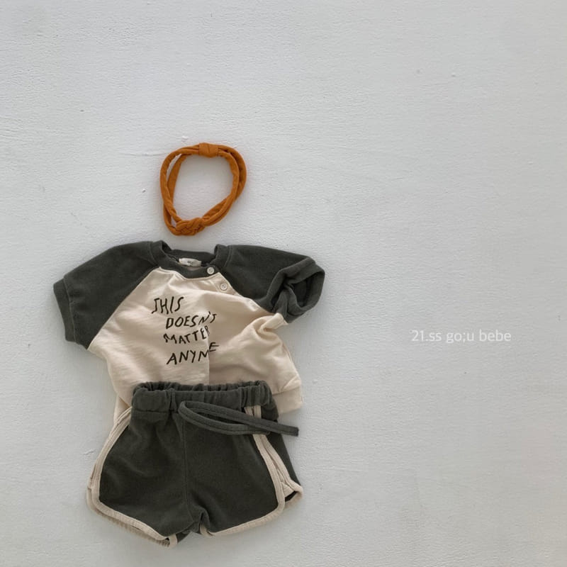 GO;U - Korean Children Fashion - #Kfashion4kids - You and Me Top Bottom Set - 3