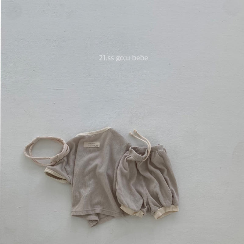 GO;U - Korean Children Fashion - #Kfashion4kids - Wear with Me Top Bottom Set - 3
