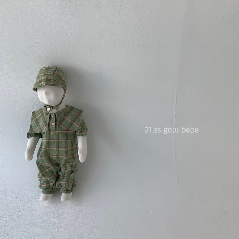 GO;U - Korean Children Fashion - #Kfashion4kids - Check Check Bodysuit