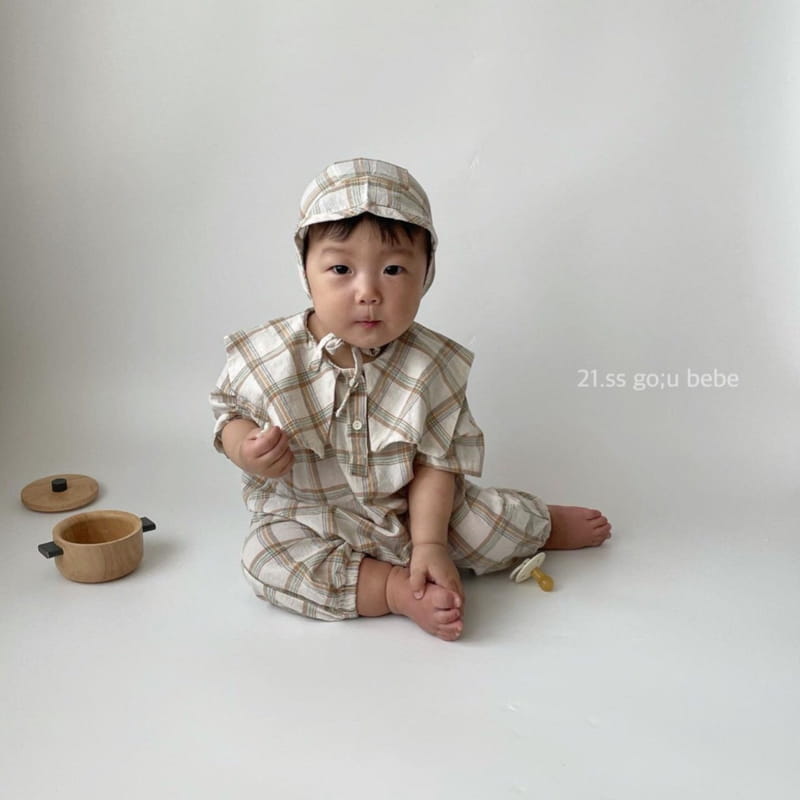 GO;U - Korean Children Fashion - #Kfashion4kids - Check Check Bodysuit - 12