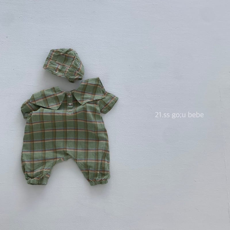GO;U - Korean Children Fashion - #Kfashion4kids - Check Check Bodysuit - 2