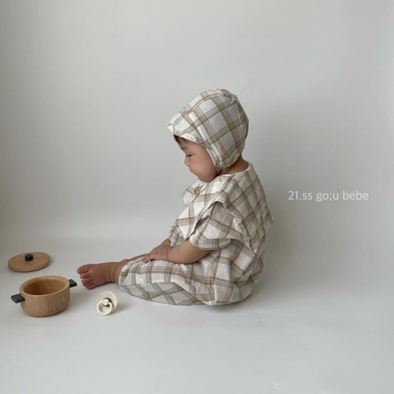 GO;U - Korean Children Fashion - #Kfashion4kids - Check Check Bodysuit - 8