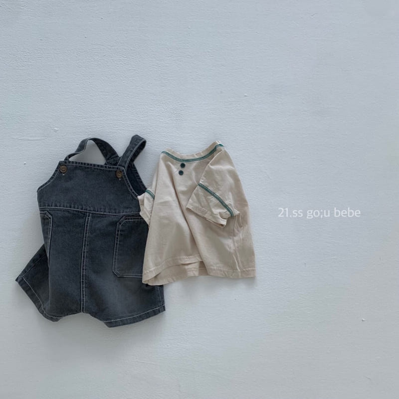 GO;U - Korean Children Fashion - #Kfashion4kids - Sandwich Dungarees