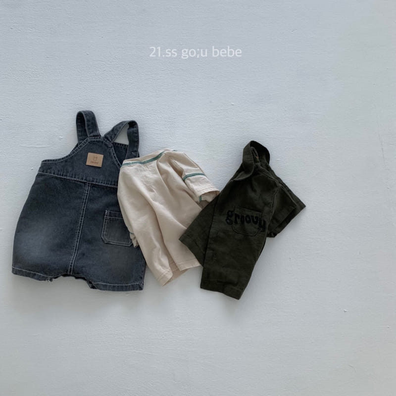 GO;U - Korean Children Fashion - #Kfashion4kids - Sandwich Dungarees - 2