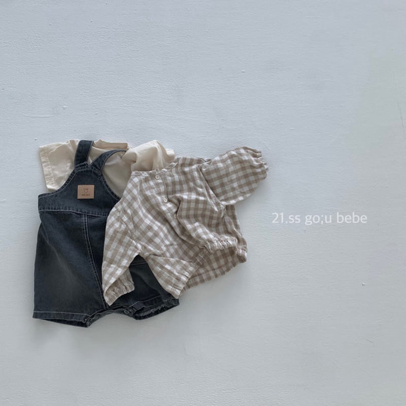 GO;U - Korean Children Fashion - #Kfashion4kids - Sandwich Dungarees - 5