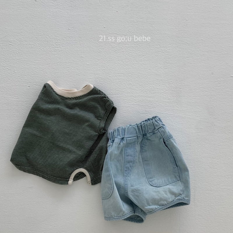GO;U - Korean Children Fashion - #Kfashion4kids - Cuty Denim Shorts - 10