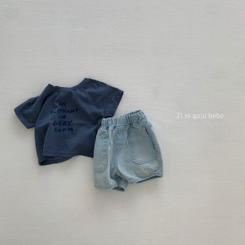 GO;U - Korean Children Fashion - #Kfashion4kids - Cuty Denim Shorts - 11