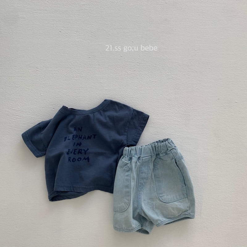 GO;U - Korean Children Fashion - #Kfashion4kids - Cuty Denim Shorts - 12