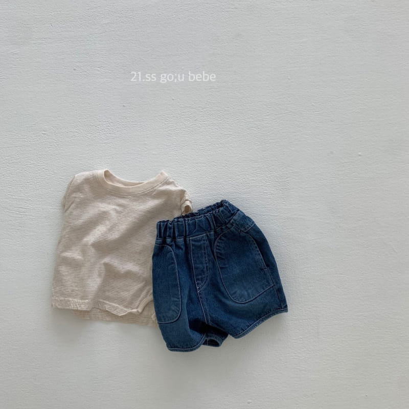GO;U - Korean Children Fashion - #Kfashion4kids - Cuty Denim Shorts - 4