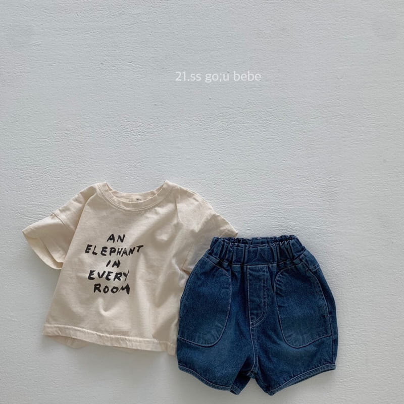 GO;U - Korean Children Fashion - #Kfashion4kids - Cuty Denim Shorts - 5