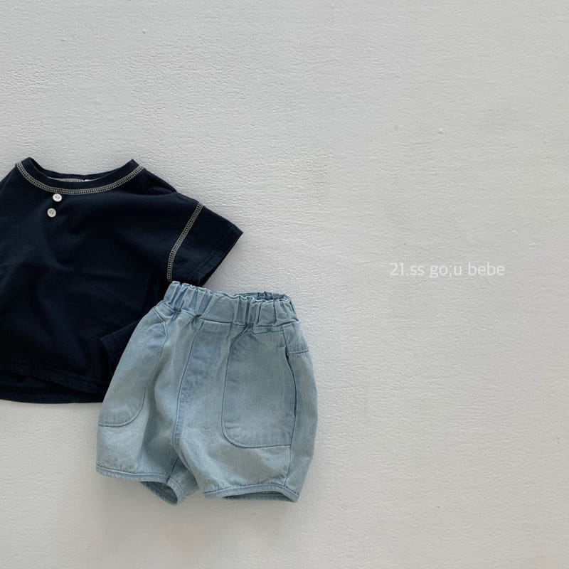 GO;U - Korean Children Fashion - #Kfashion4kids - Cuty Denim Shorts - 8