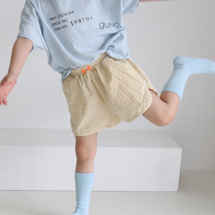 GUNO - Korean Children Fashion - #Kfashion4kids - 3 Check Shorts - 6
