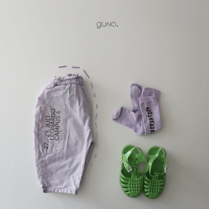 GUNO - Korean Children Fashion - #Kfashion4kids - Capri Lettering Pants - 10