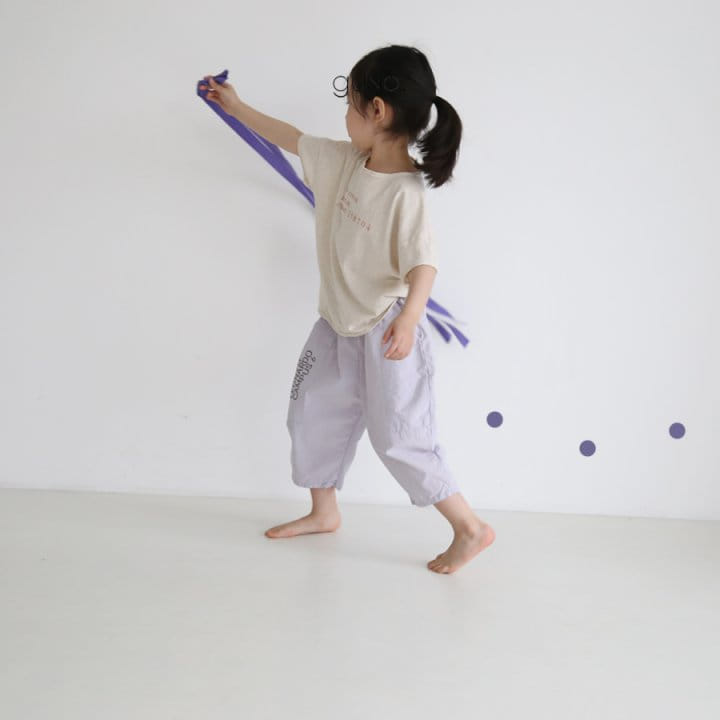 GUNO - Korean Children Fashion - #Kfashion4kids - Capri Lettering Pants - 5