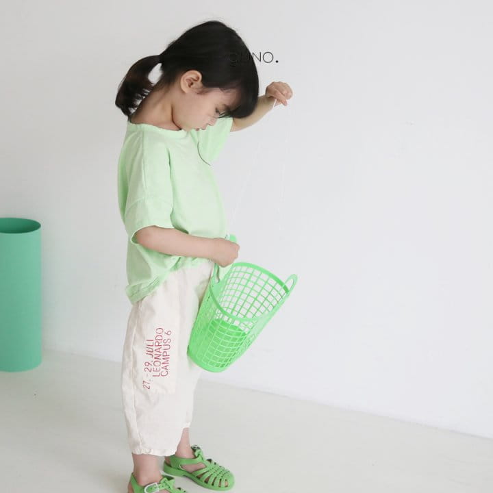 GUNO - Korean Children Fashion - #Kfashion4kids - Capri Lettering Pants - 6