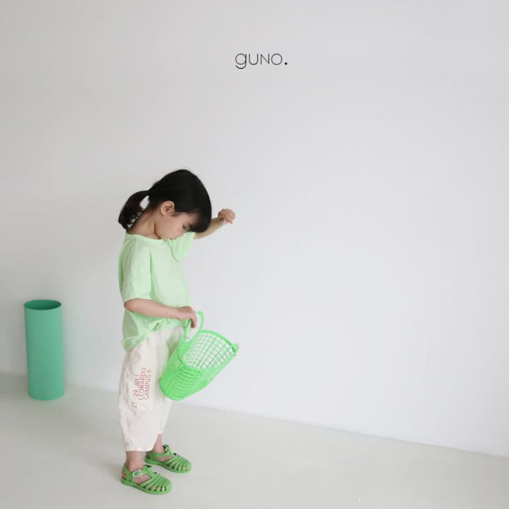 GUNO - Korean Children Fashion - #Kfashion4kids - Capri Lettering Pants - 8