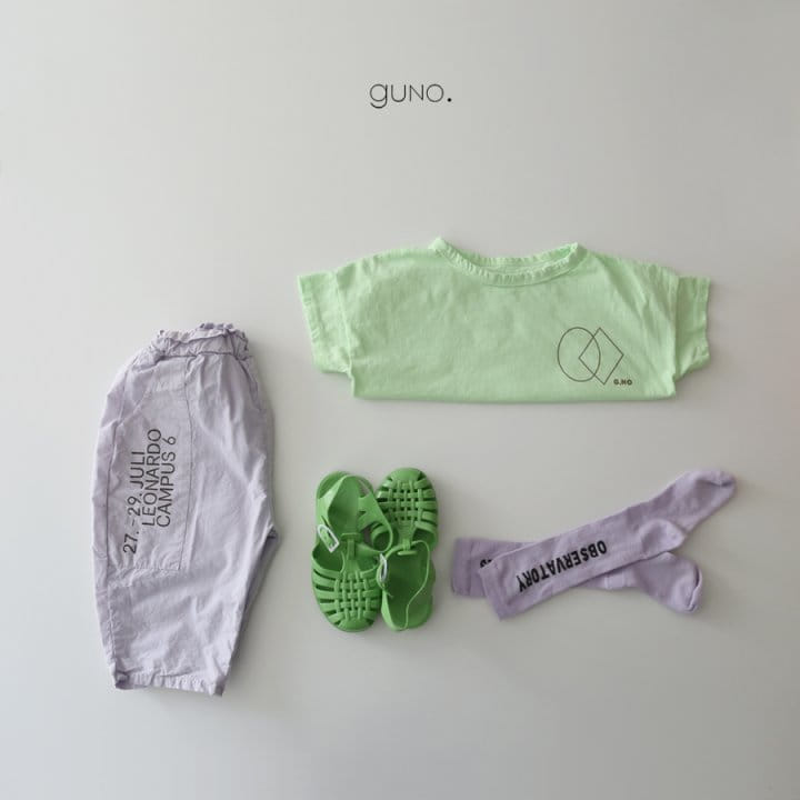 GUNO - Korean Children Fashion - #Kfashion4kids - Capri Lettering Pants - 9
