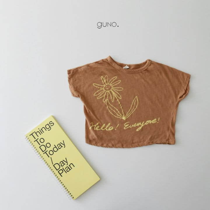 GUNO - Korean Children Fashion - #Kfashion4kids - Flower Painting Tee