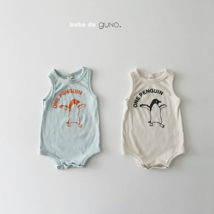 GUNO - Korean Children Fashion - #Kfashion4kids - Bebe Penguin Bodysuit