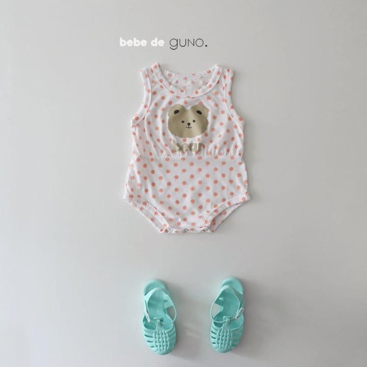 GUNO - Korean Children Fashion - #Kfashion4kids - Bebe Bear Bodysuit