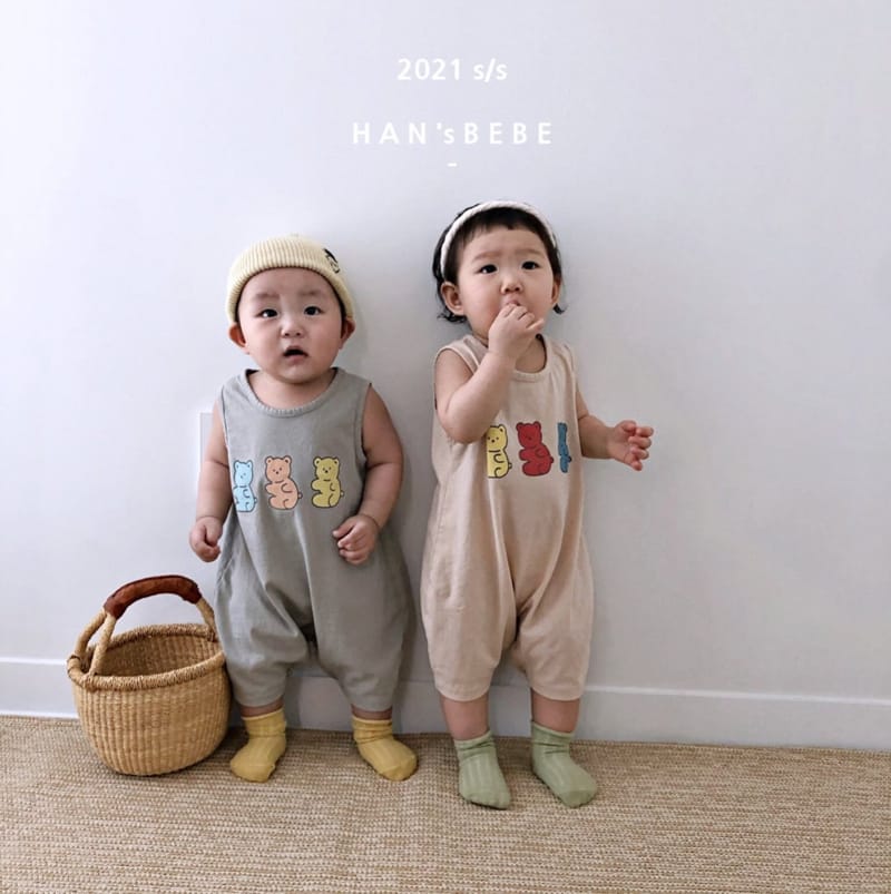 HAN'S - Korean Children Fashion - #Kfashion4kids - Bear Single Bodysuit